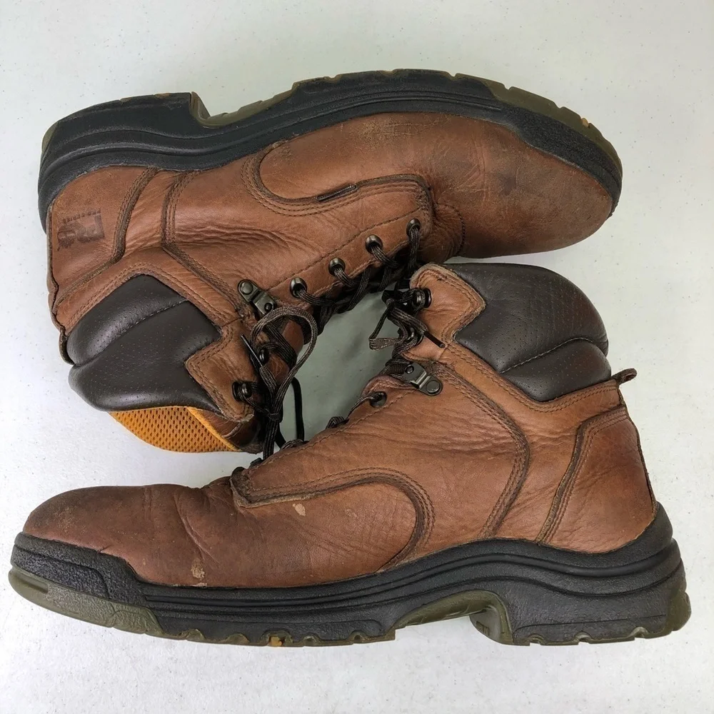Timberland Pro Brown Leather Lace Up Boots Size 13M